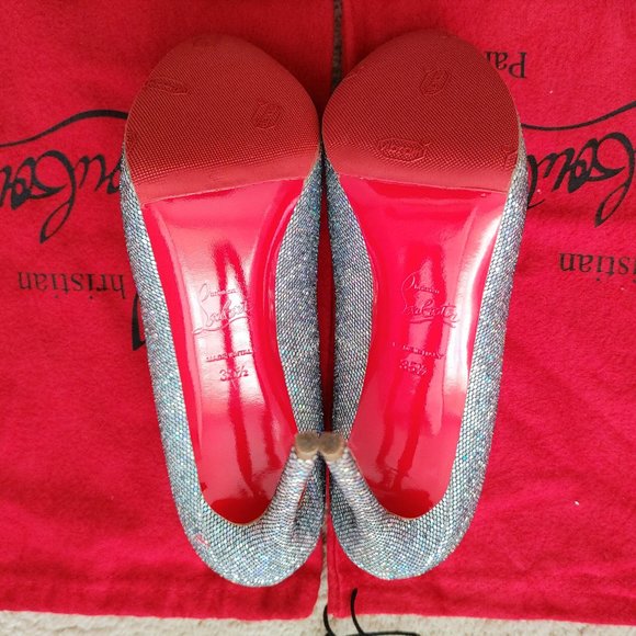 Christian Louboutin NEW VERY PRIVE 120 GLITTER DISCO BALL heels 35.5 like new - Picture 9 of 16